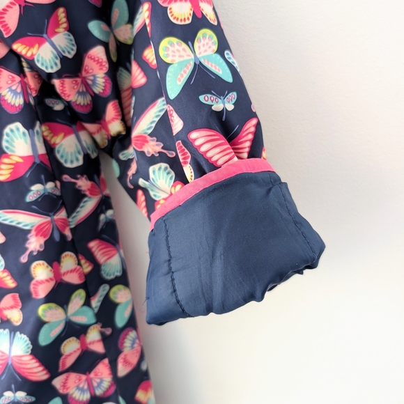 Carter's Butterfly Fleece Raincoat Fall Jacket Size 8 - Picture 9 of 9